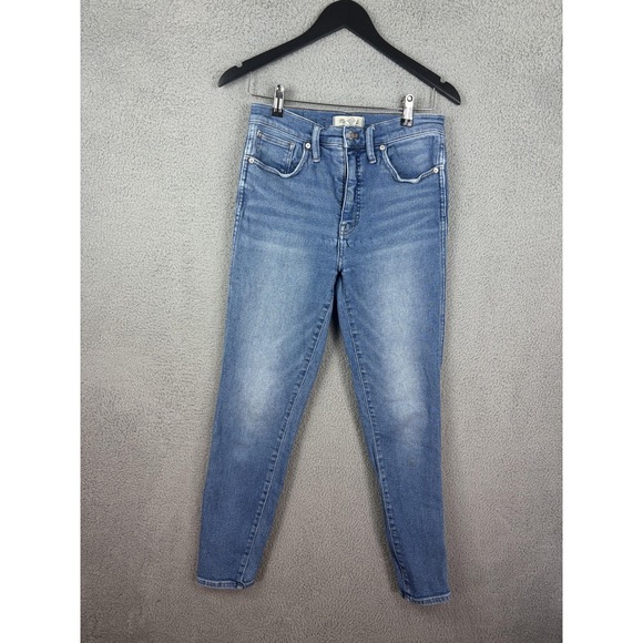Madewell Jeans Womens 28T Blue 10-Inch High Rise Skinny Crop Stretch Denim Tall - Picture 2 of 12